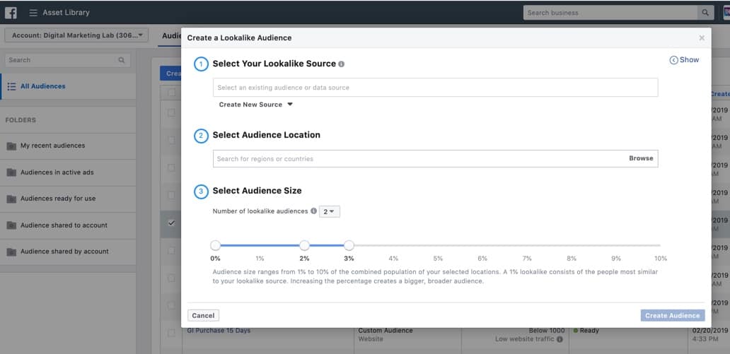 Facebook, ad settings.