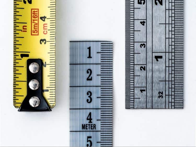 A ruler and a tape measure