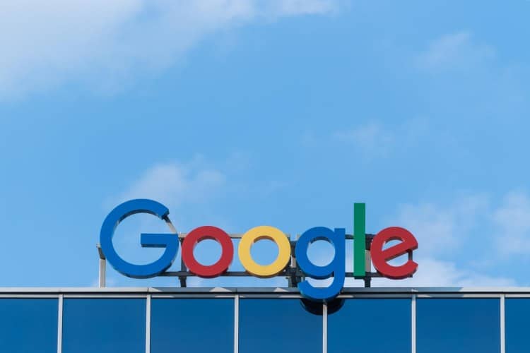google-branding A google logo is seen on top of a building.