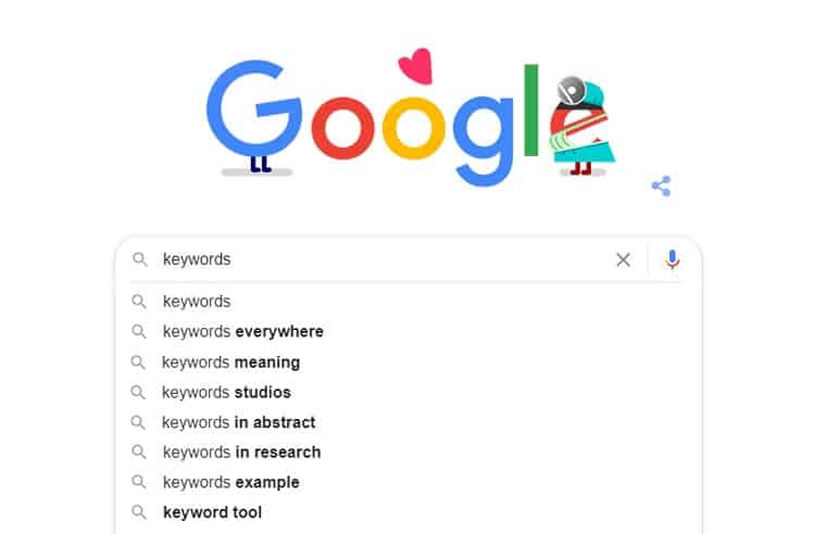 A screen shot of a google search screen.