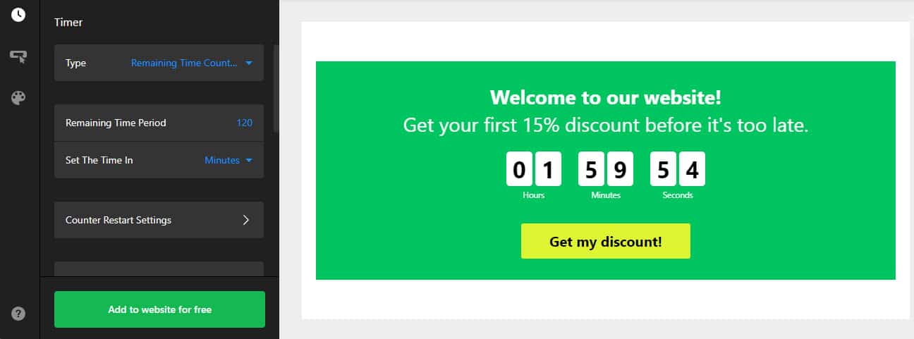 A screen shot of a landing page on a website.