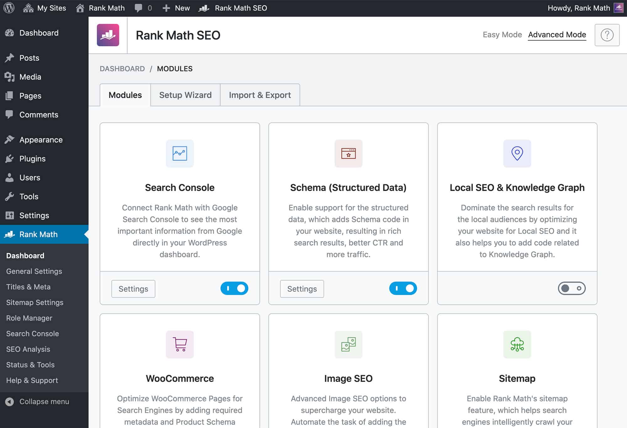 A screen shot of the woocommerce seo settings.