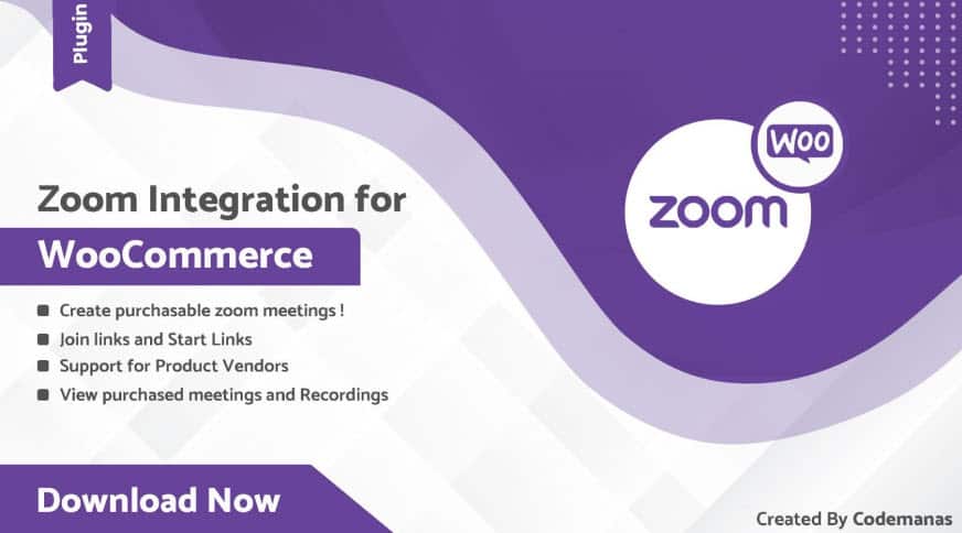 Zoom integration for woocommerce.