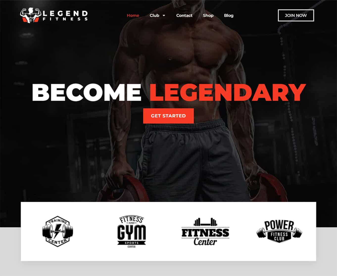 Example of a health and fitness website